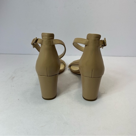 NINE WEST Pruce Ankle Strap Block Heel Sandals Size 11M Womens Natural Tan - Picture 4 of 7